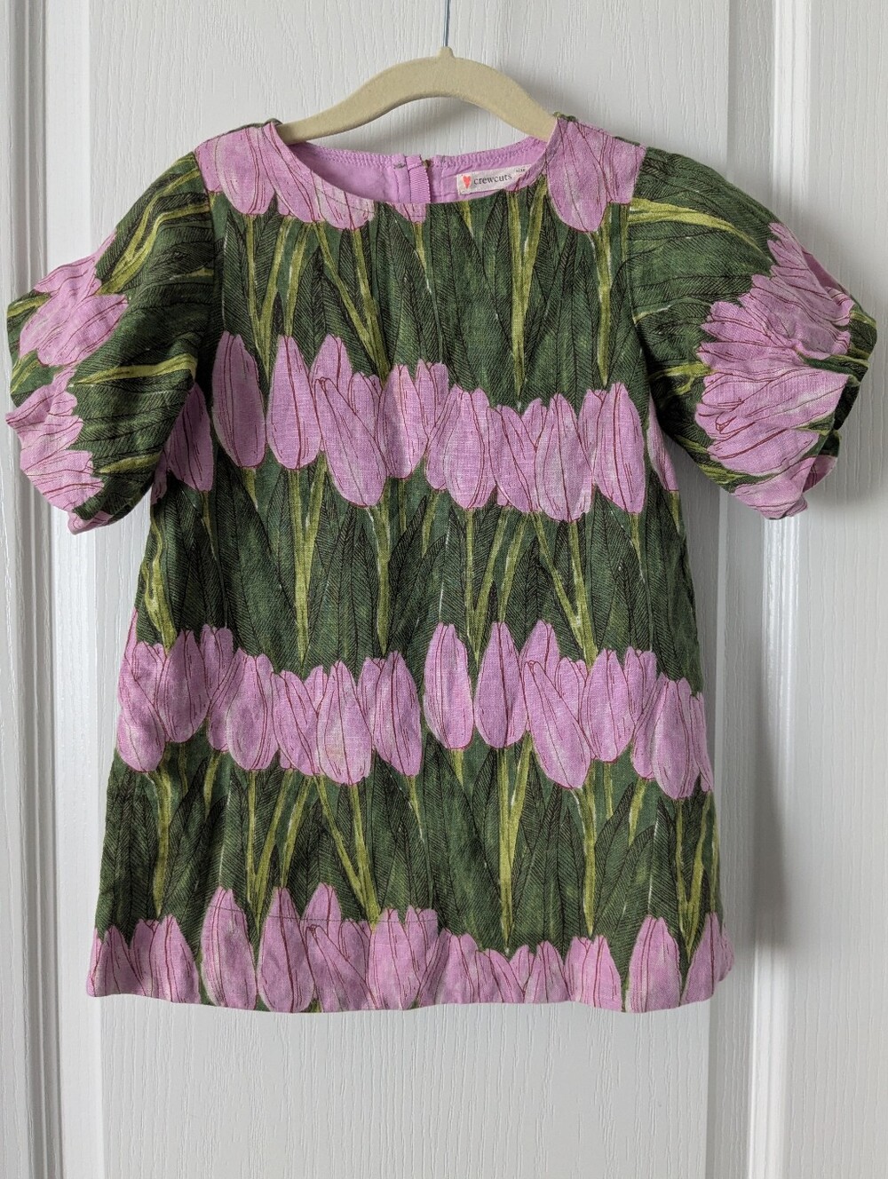Girls CREWCUTS Linen Tulip Dress 2T